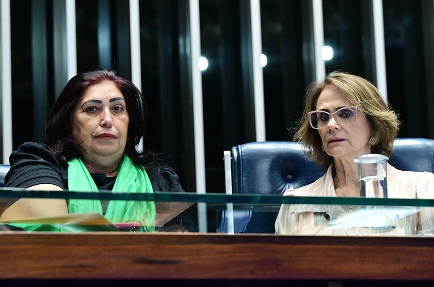 Cleunice Bohn de Lima e a presidente desta sessão, senadora Damares Alves