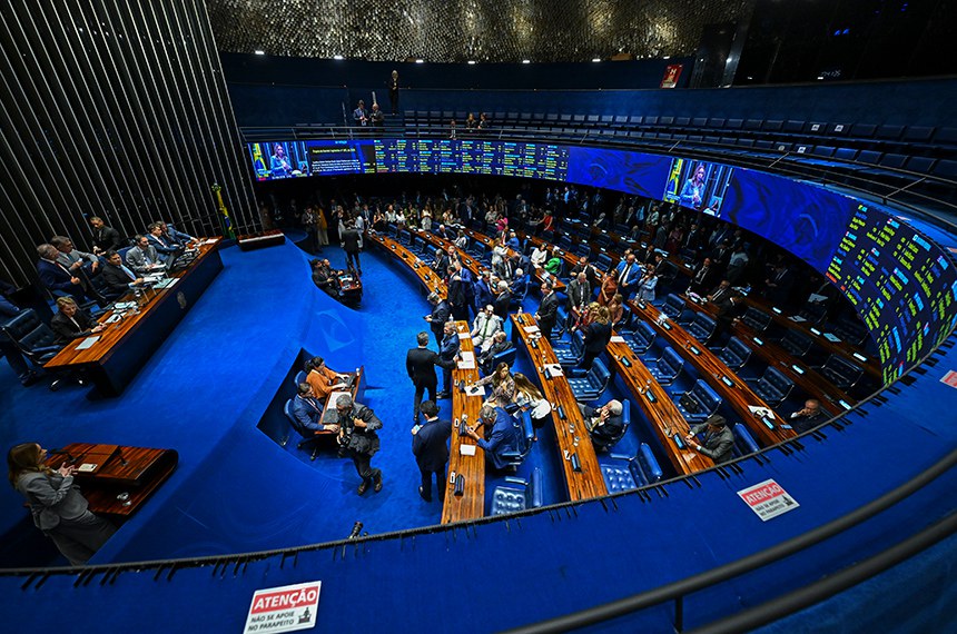 O Plenário do Senado na sessão de 1º de setembro, que aprovou o projeto